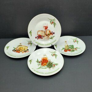 I. Godinger & Co. L'Antipasto Mediterraneo Appetizer Dessert Salad Plates